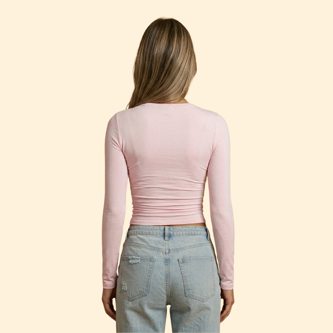 Women’s Crop Top with Round Neckline