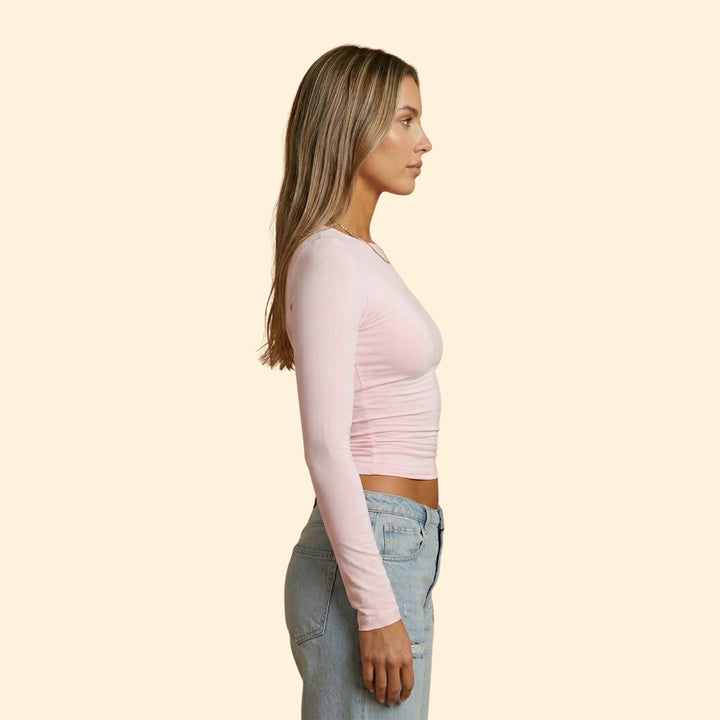 Women’s Crop Top with Round Neckline