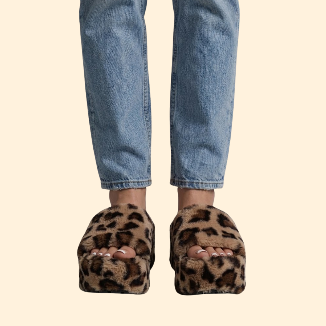 Women's Platform Sandals with Shearling