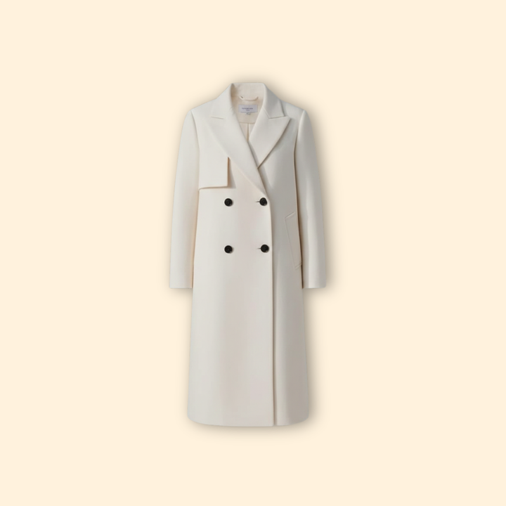 Women’s Double-Breasted Trench Coat with Front Buttons