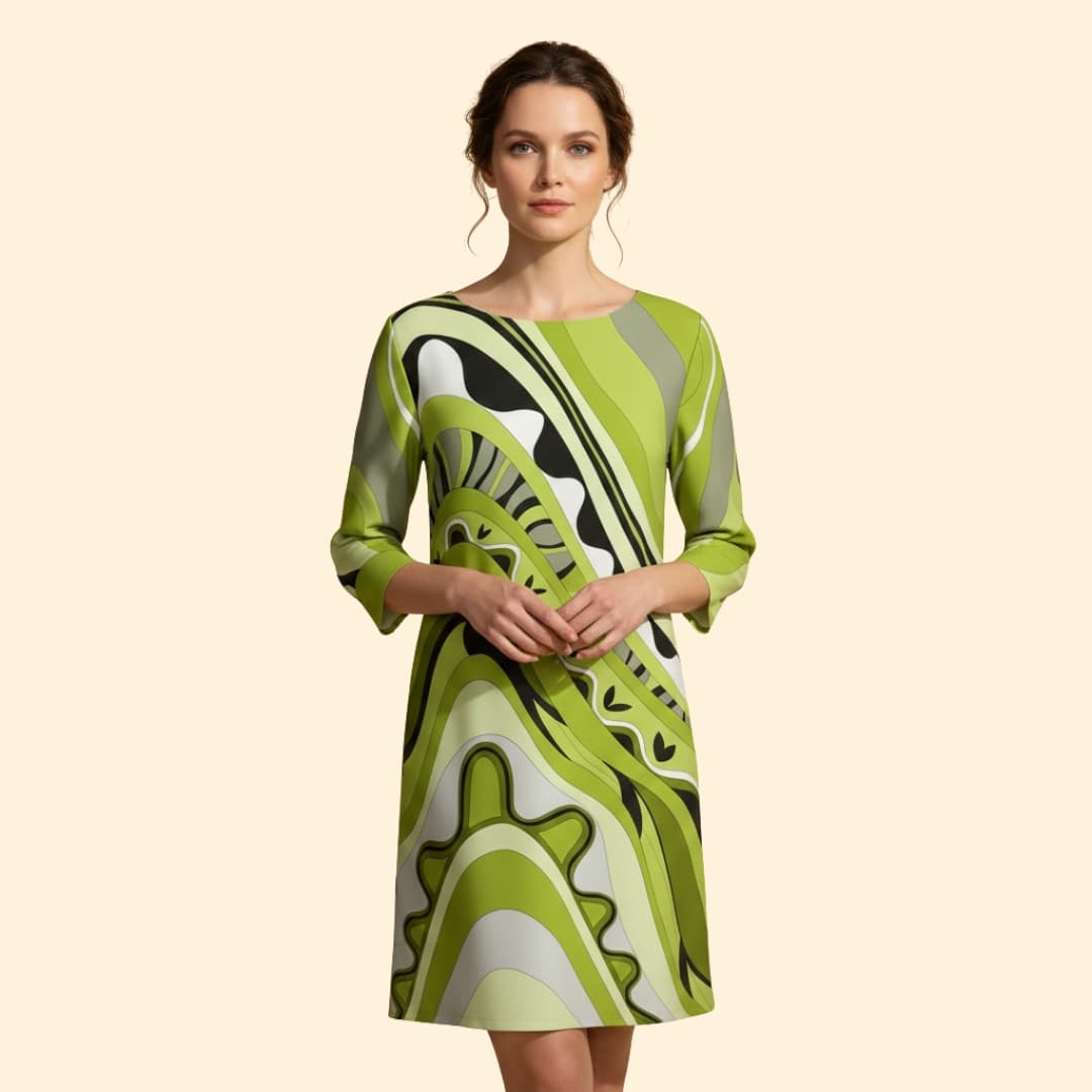 Women's Dress with Abstract Print