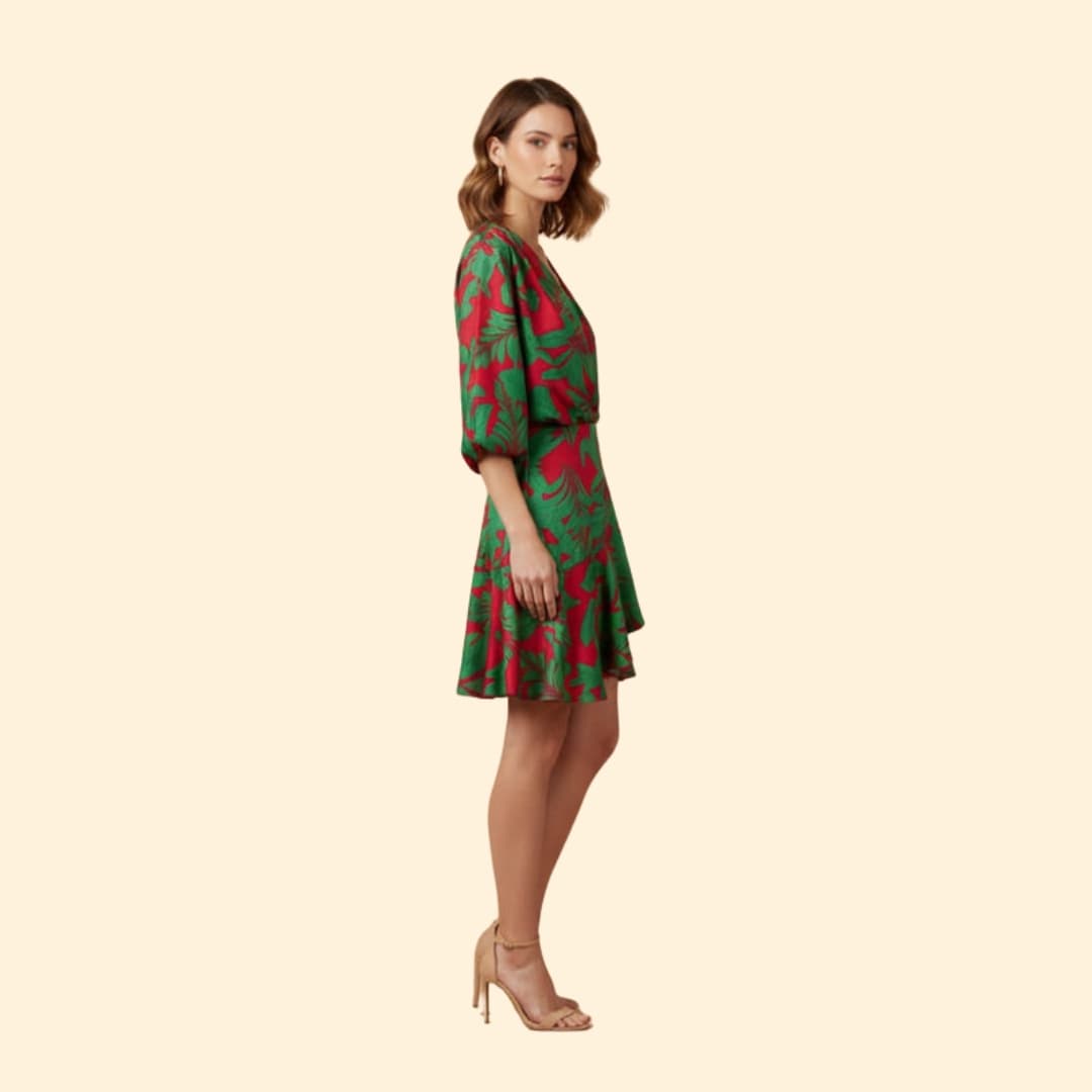 Women's Dress with Batwing Sleeves