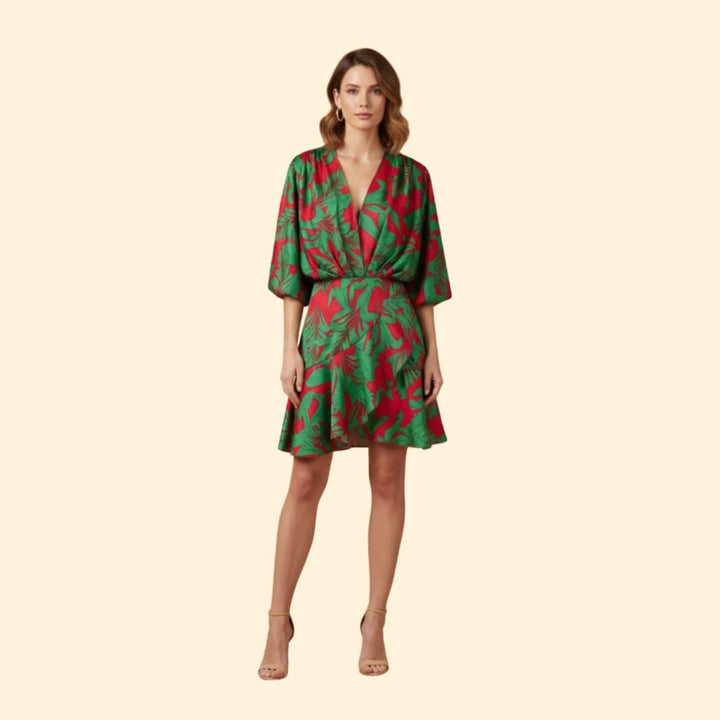 Women's Dress with Batwing Sleeves