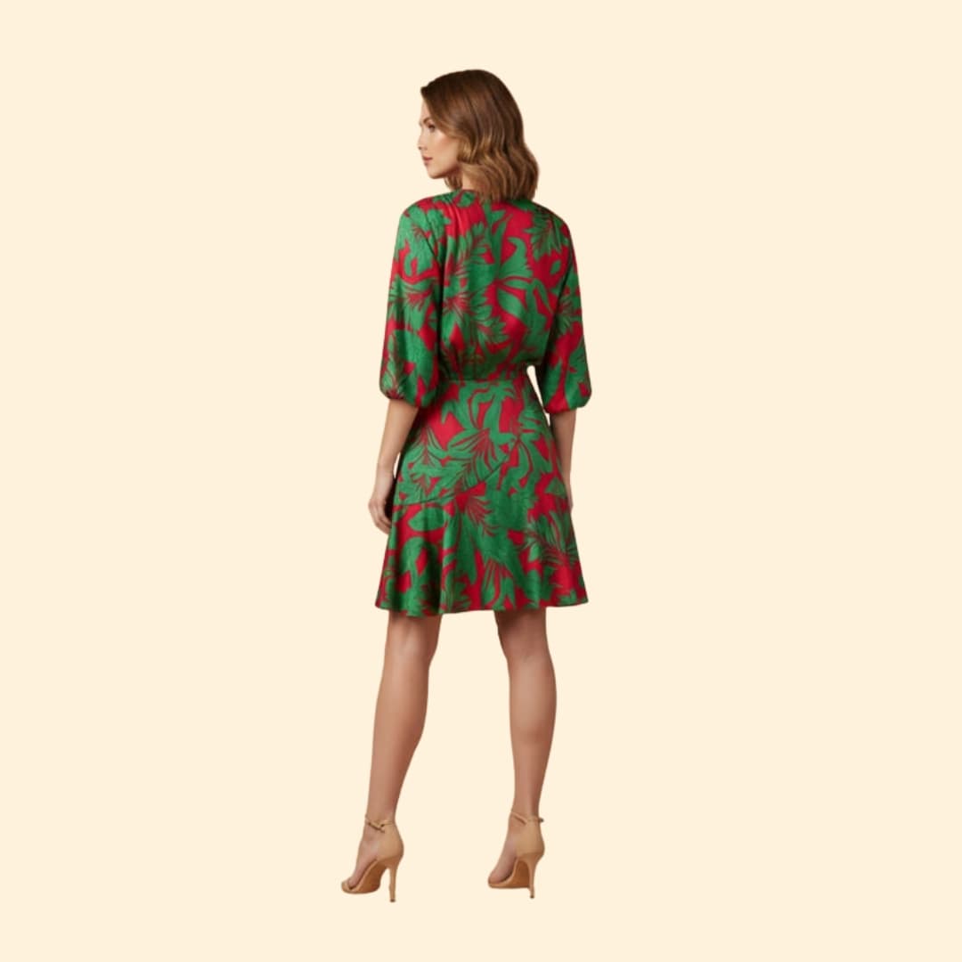 Women's Dress with Batwing Sleeves