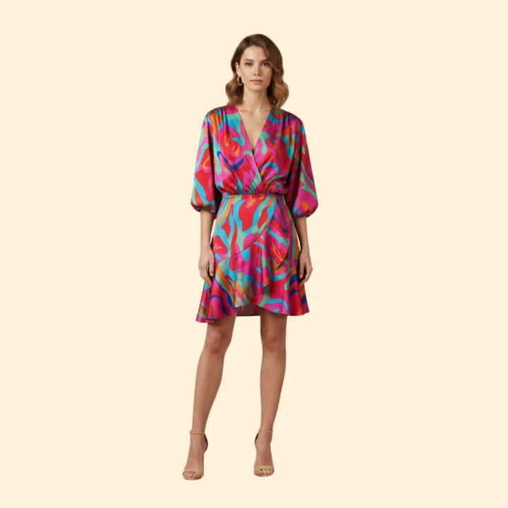 Women's Dress with Batwing Sleeves