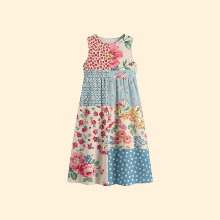 Women’s Dress with Floral Patchwork