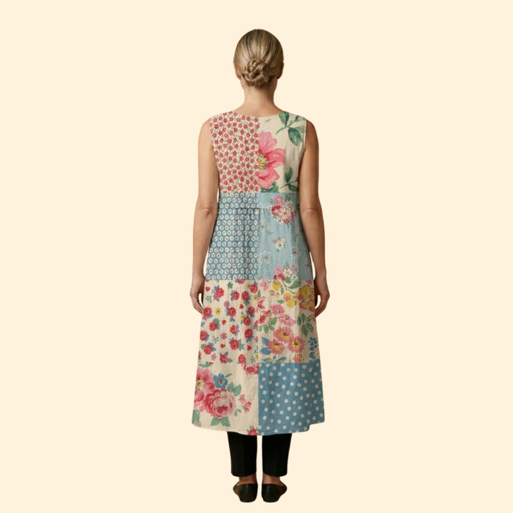 Women’s Dress with Floral Patchwork