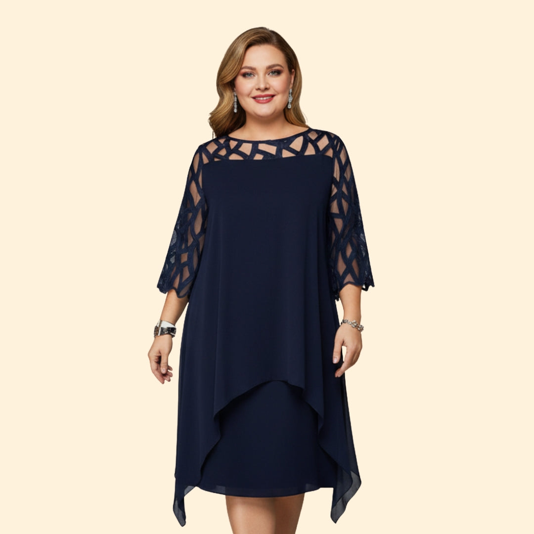 Women’s Dress with Flowy Cut-Out Sleeves