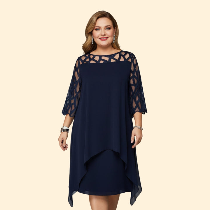 Women’s Dress with Flowy Cut-Out Sleeves