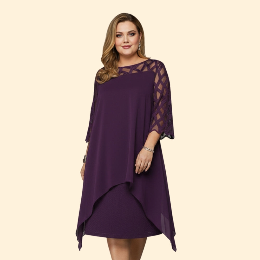 Women’s Dress with Flowy Cut-Out Sleeves
