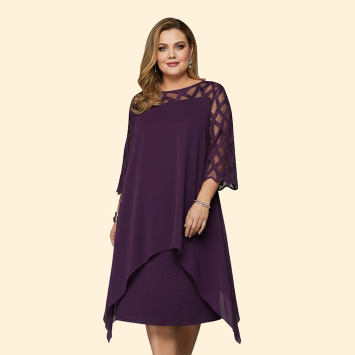Women’s Dress with Flowy Cut-Out Sleeves