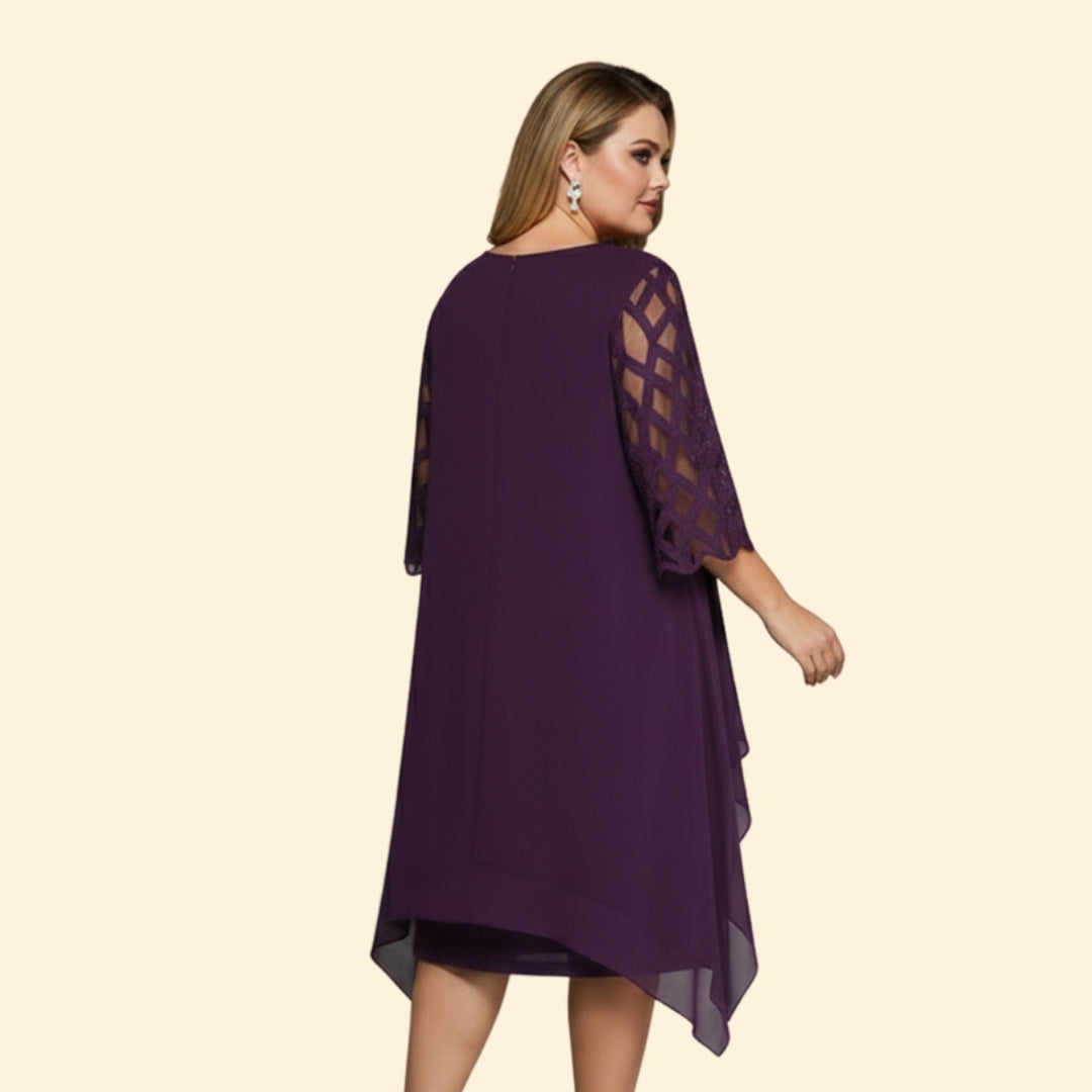 Women’s Dress with Flowy Cut-Out Sleeves