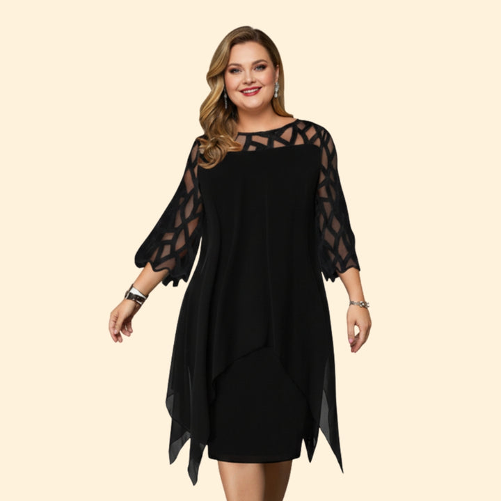 Women’s Dress with Flowy Cut-Out Sleeves
