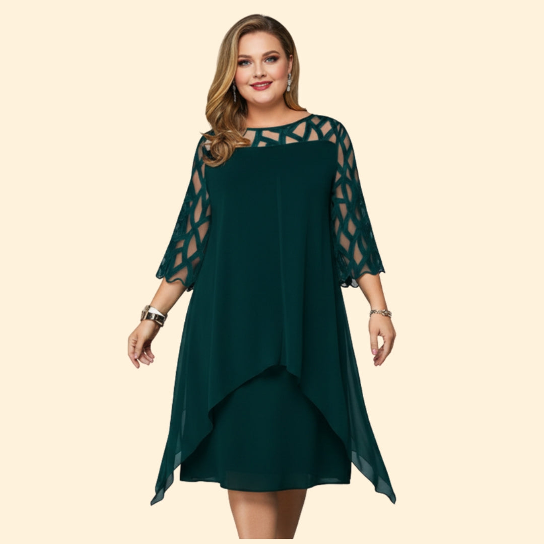 Women’s Dress with Flowy Cut-Out Sleeves