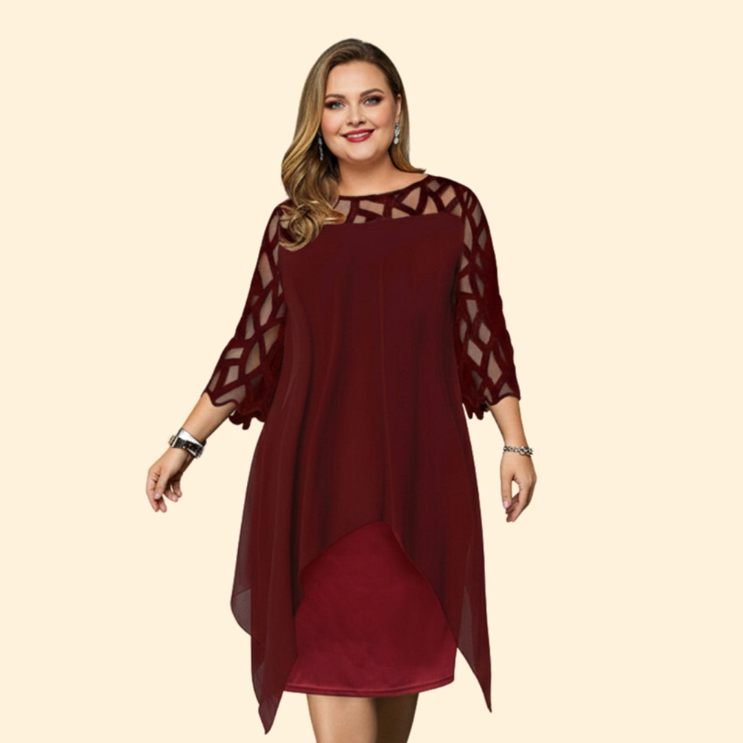 Women’s Dress with Flowy Cut-Out Sleeves