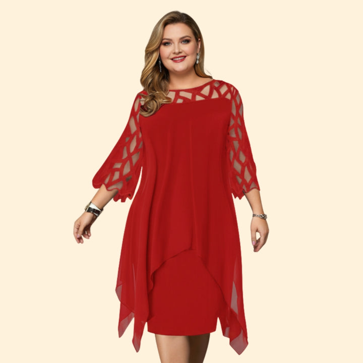Women’s Dress with Flowy Cut-Out Sleeves