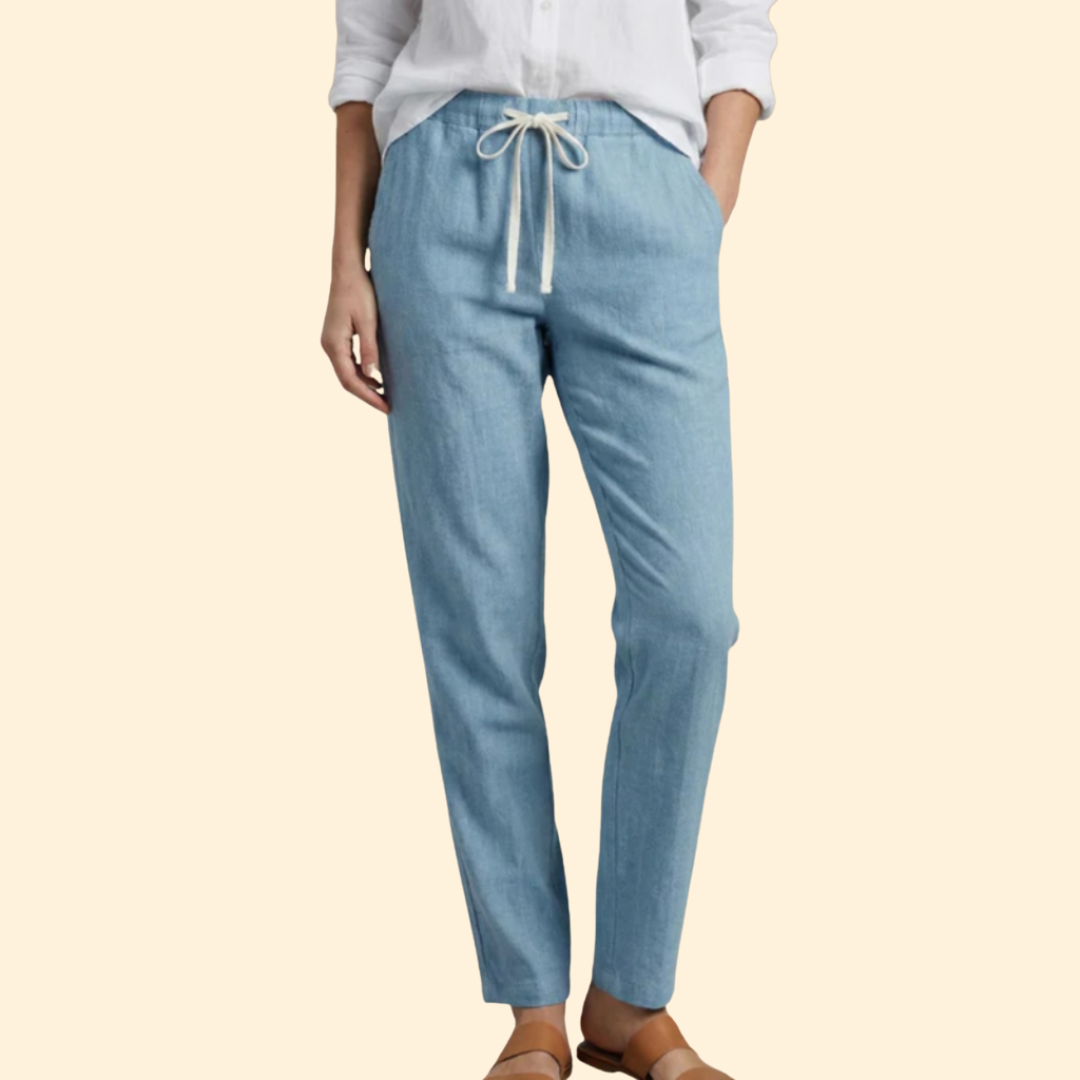Women’s Easy Fit Trousers with Drawstring Waist