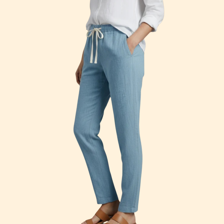 Women’s Easy Fit Trousers with Drawstring Waist