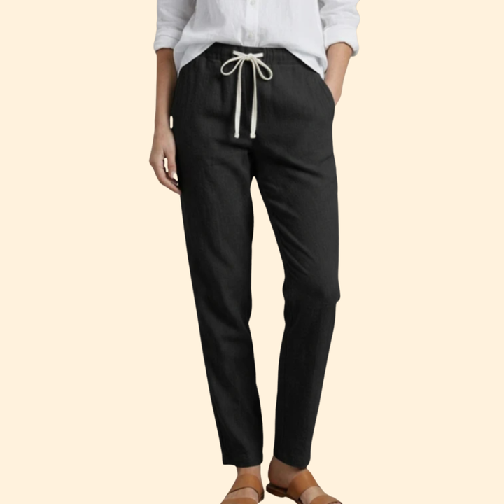 Women’s Easy Fit Trousers with Drawstring Waist