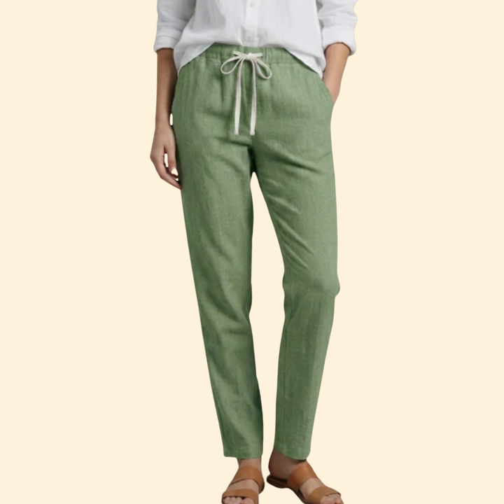 Women’s Easy Fit Trousers with Drawstring Waist