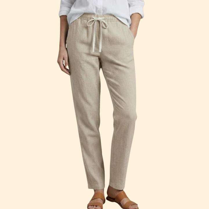 Women’s Easy Fit Trousers with Drawstring Waist