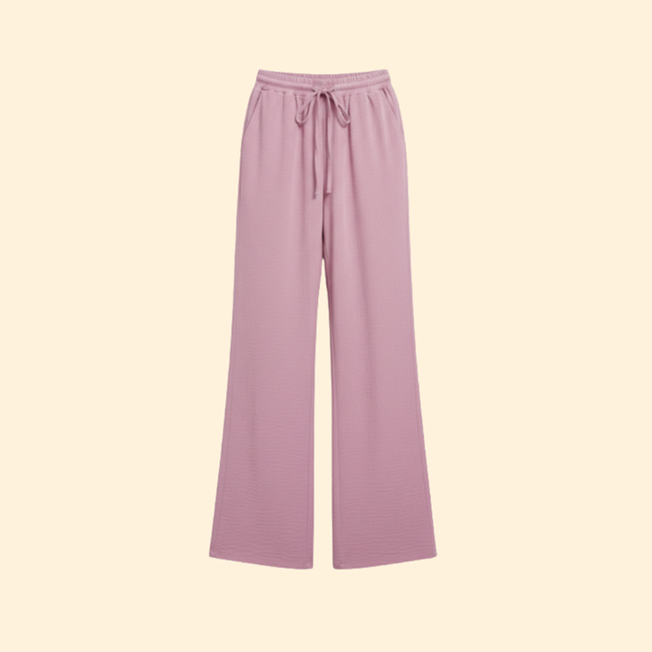 Women’s Elastic Waist Pants with Side Pockets