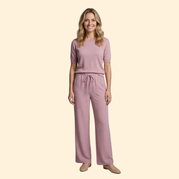 Women’s Elastic Waist Pants with Side Pockets