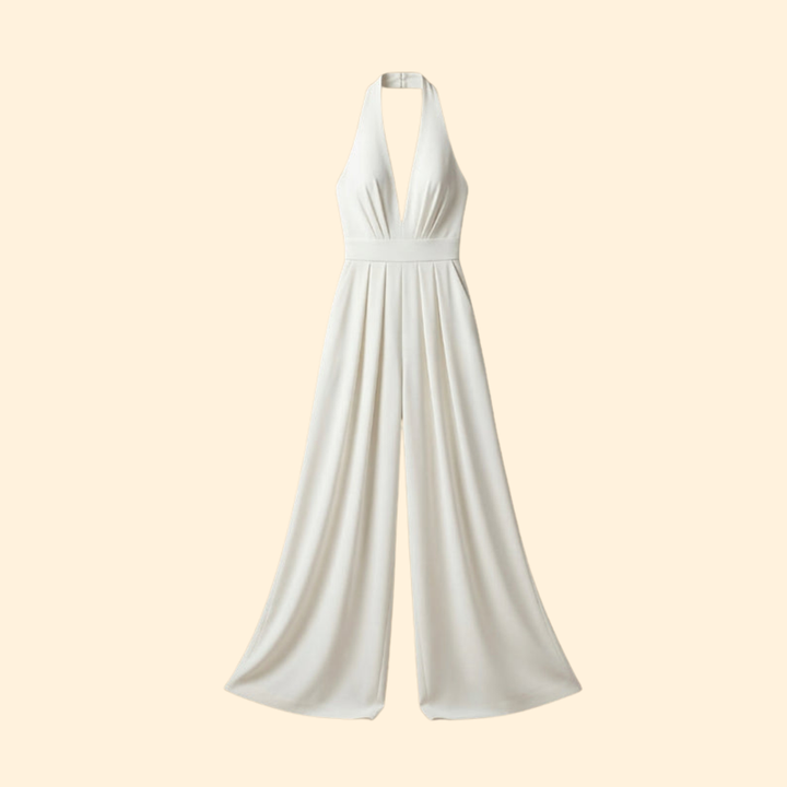 Women’s Sleeveless Jumpsuit Pleated Design
