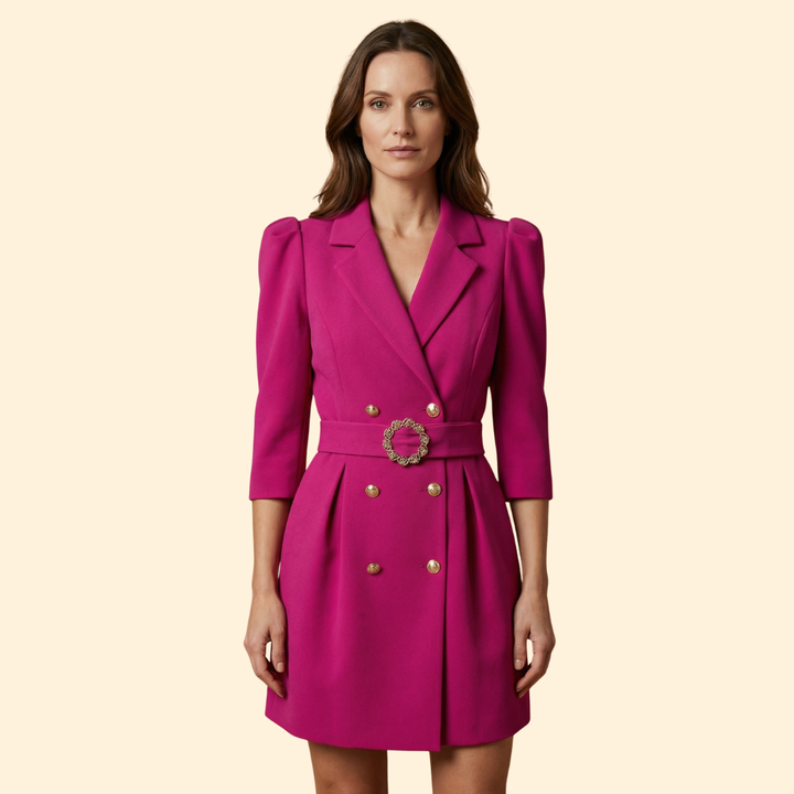 Women's Elegant Buttoned Blazer Dress