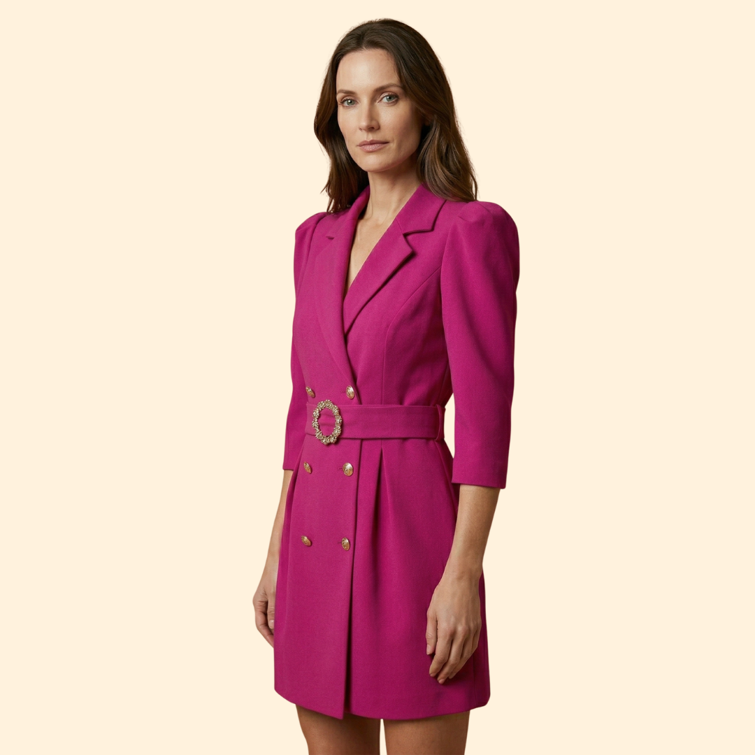 Women's Elegant Buttoned Blazer Dress