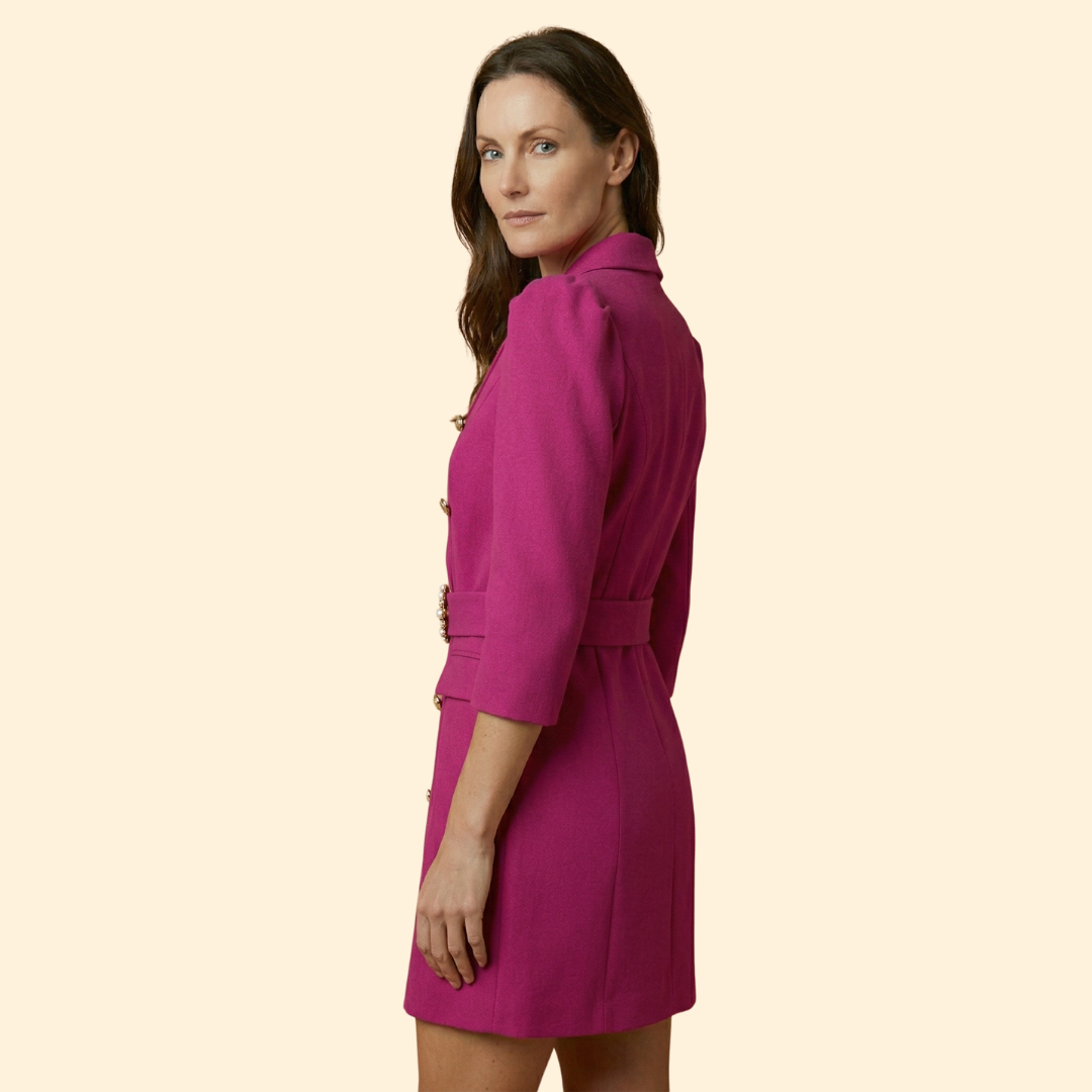 Women's Elegant Buttoned Blazer Dress