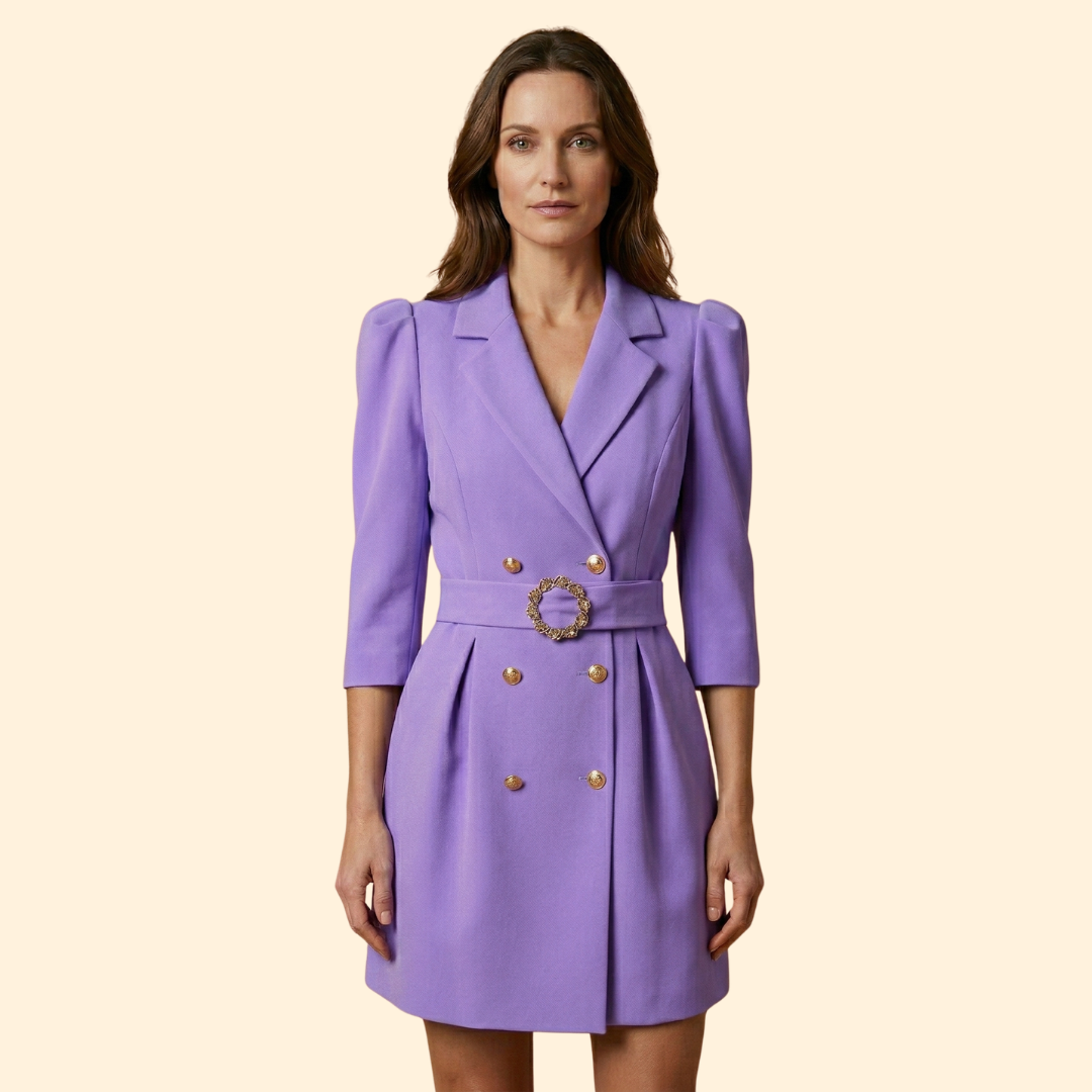 Women's Elegant Buttoned Blazer Dress