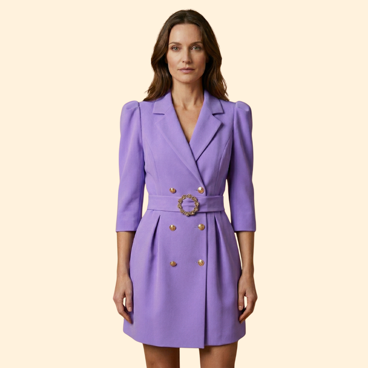 Women's Elegant Buttoned Blazer Dress