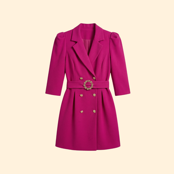 Women's Elegant Buttoned Blazer Dress