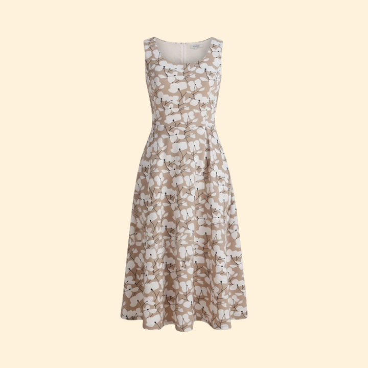 Women's Elegant Floral Midi Dress