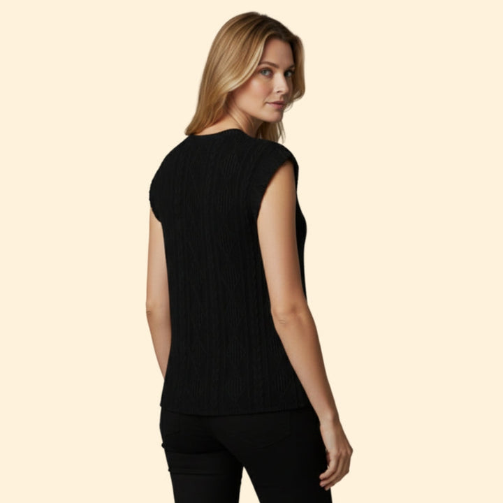 Women's Elegant Jacquard Lace Detail T-Shirt