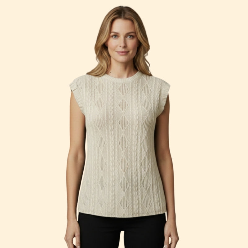 Women's Elegant Jacquard Lace Detail T-Shirt