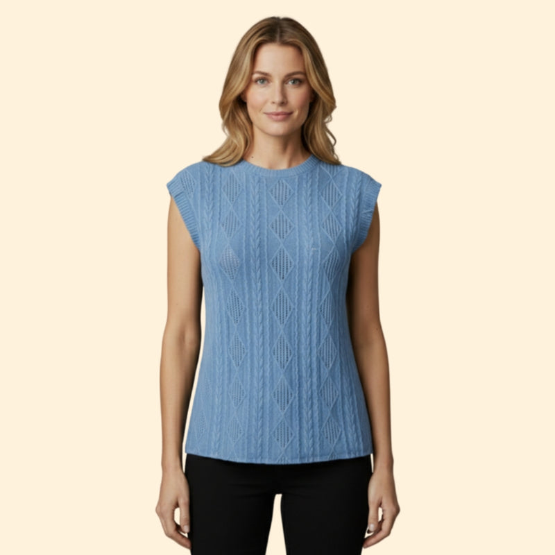 Women's Elegant Jacquard Lace Detail T-Shirt