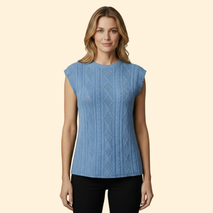 Women's Elegant Jacquard Lace Detail T-Shirt