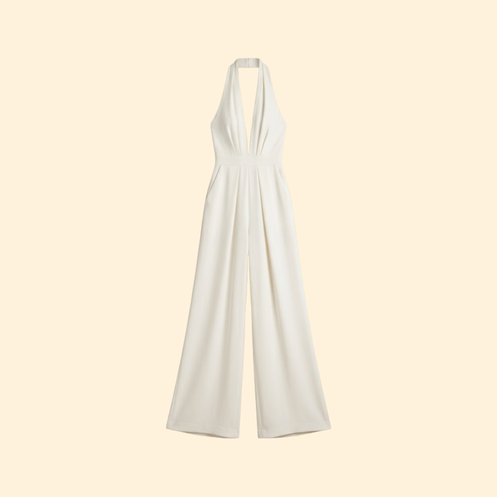 Women’s Elegant Jumpsuit Deep V Neckline