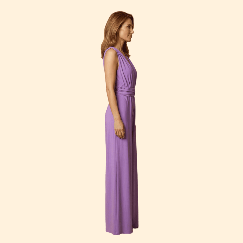 Women’s Sleeveless Jumpsuit with Wide Leg Pants