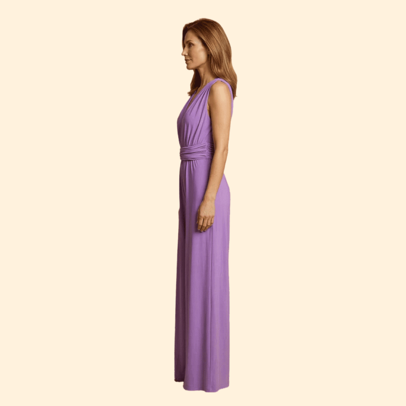 Women’s Sleeveless Jumpsuit with Wide Leg Pants