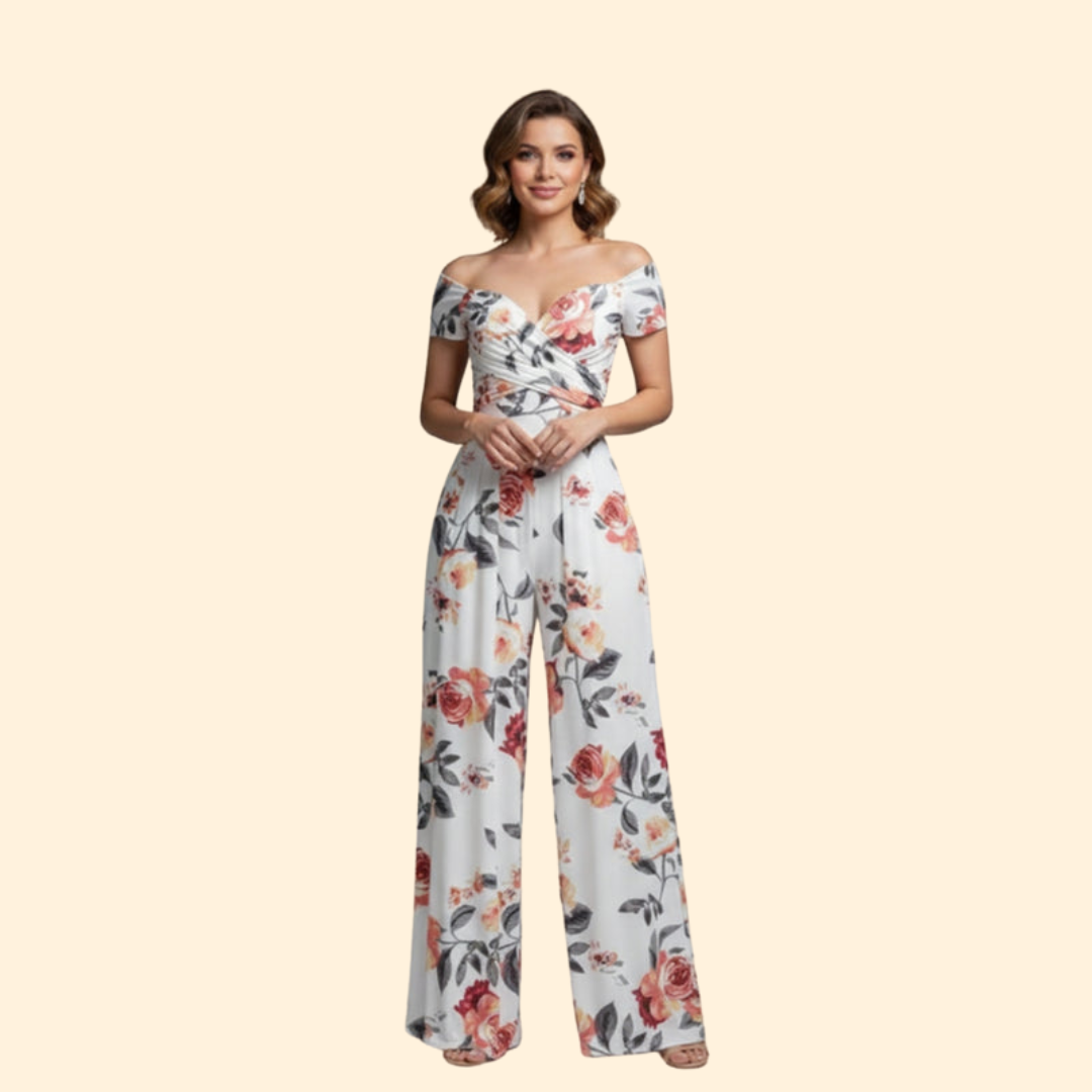 Women’s Elegant Jumpsuit Wrap Bodice