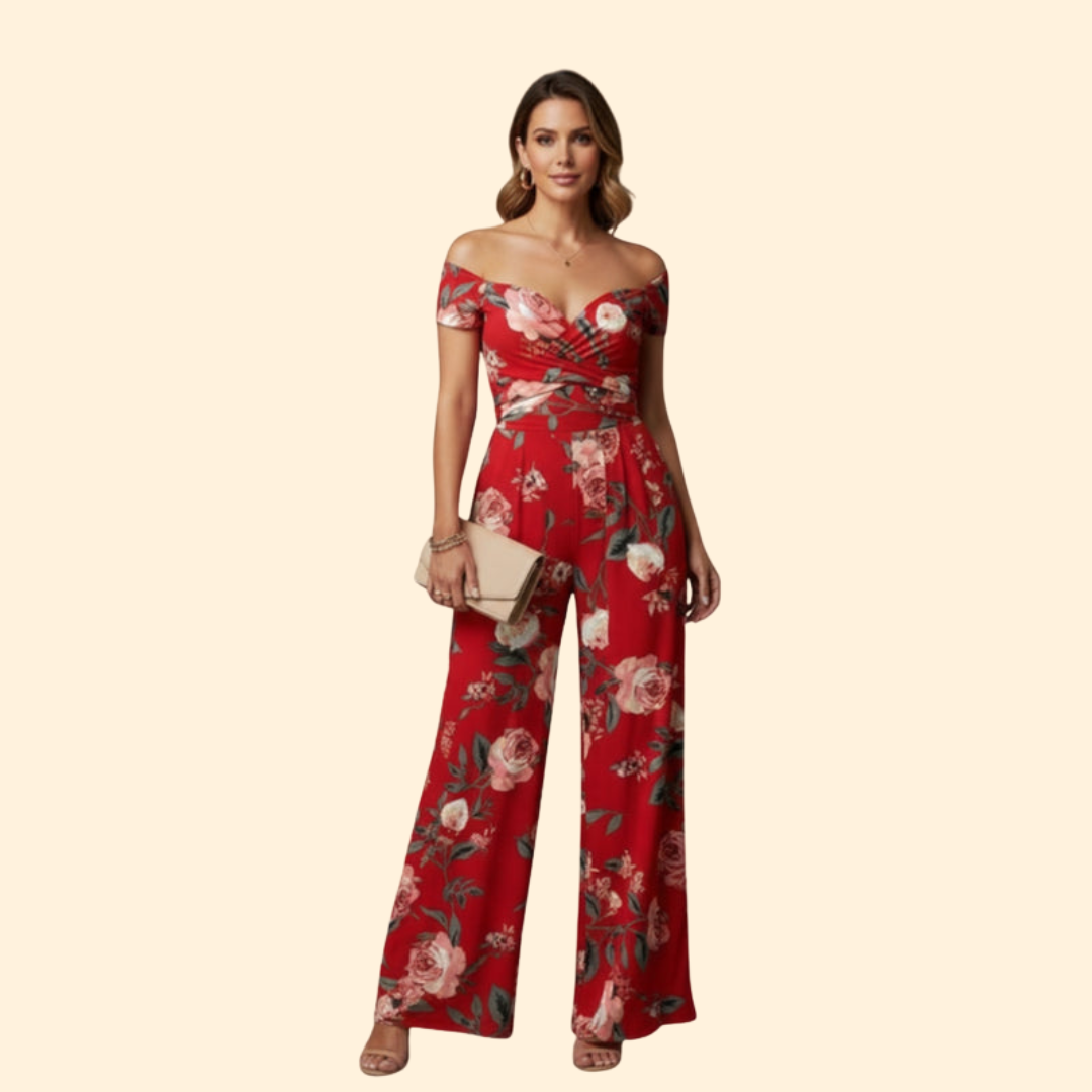 Women’s Elegant Jumpsuit Wrap Bodice