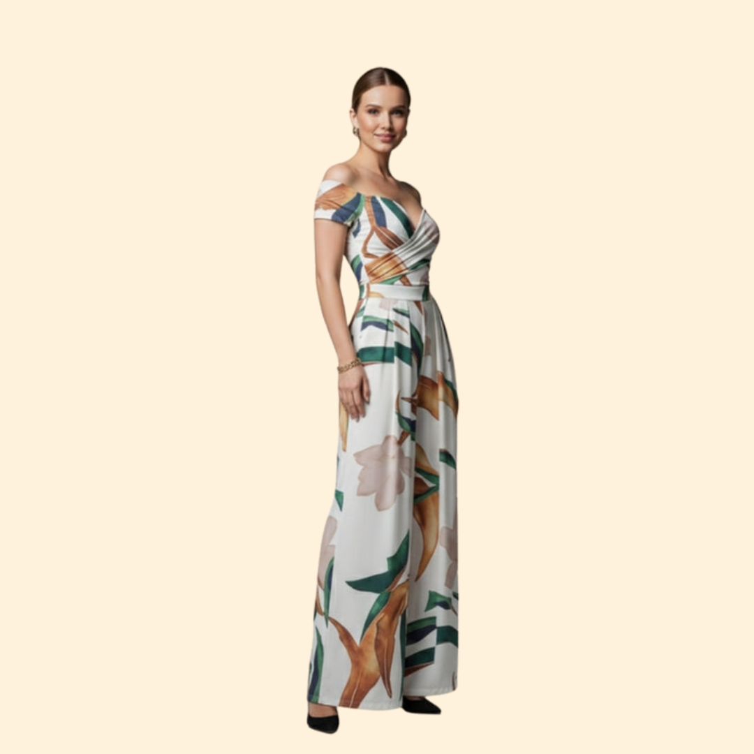 Women’s Elegant Jumpsuit Wrap Bodice