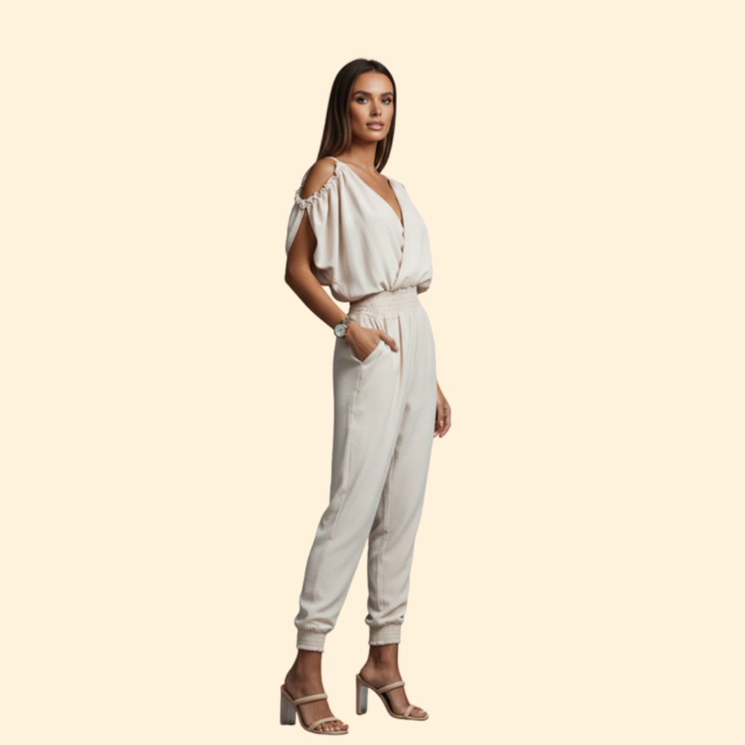 Women’s Elegant Jumpsuit with Open Shoulders