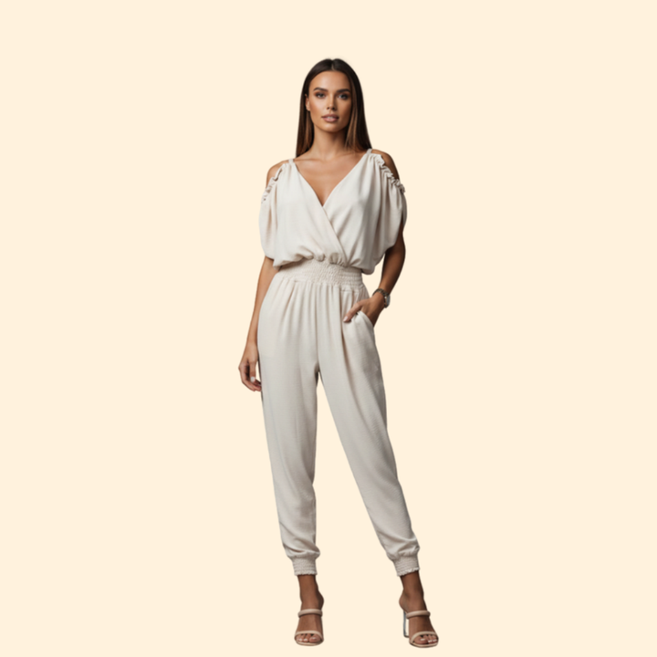 Women’s Elegant Jumpsuit with Open Shoulders