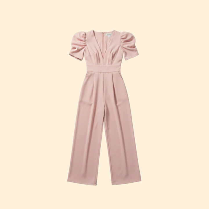 Women’s Elegant Jumpsuit with Puffy Sleeves