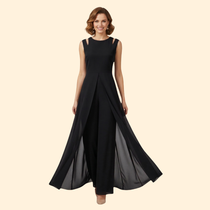 Women’s Elegant Jumpsuit with Shoulder Accents