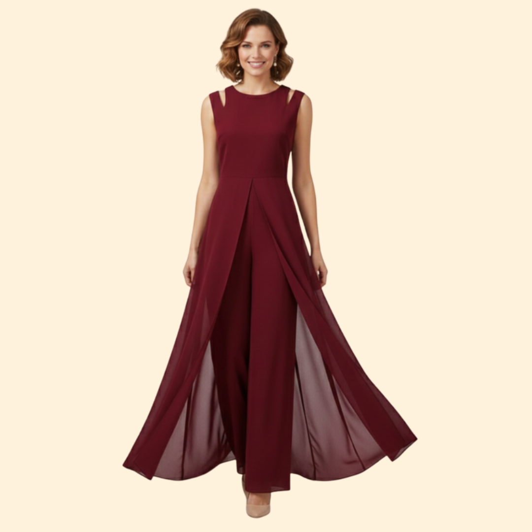 Women’s Elegant Jumpsuit with Shoulder Accents